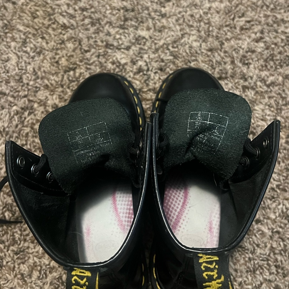 SOLD- Dr. Martens Black Lace-Up Patent Black Leather Boot - Picture 10 of 10